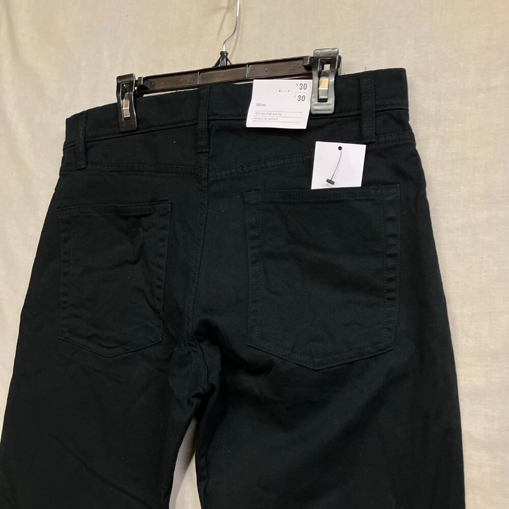 Goodfellow & Co Men's Ebony Standard Fit Ankle Tapered Slim Leg 5-Pocket Pants - Picture 10 of 16